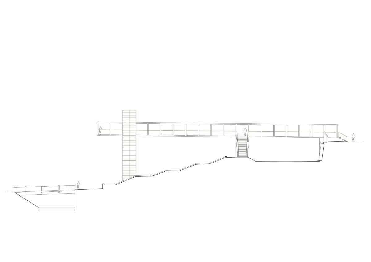 Lávka v Litomyšli od EHL & KOUMAR ARCHITEKTI: Pohled severní