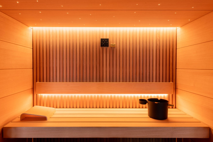 Sauna TAO designové řady Conti na pražském showroomu Aquamarine Spa