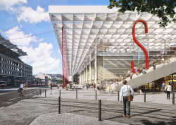 Dopravní terminál Smíchov, A69 architekti. Vizualizace: DOUSEK-ZÁBORSKÝ