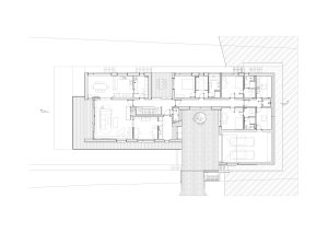 2 ram stavba (Vila zasazená do krajiny vinohradu; Atelier RAW)