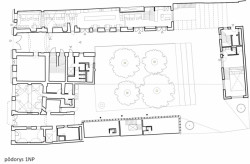 Projekt Nádvoří v Trnavě, Vallo Sadovsky architects, půdorys 1 NP