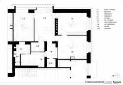 Mooza architecture, Stomatologická ordinace v Braníku, půdorys - foto