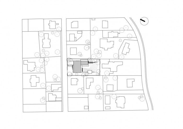 Vila Průhonice, situace, Aulík Fišer architekti