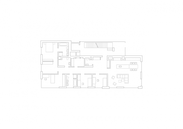 SCHINDLER SEKO ARCHITEKTI, Bytový soubor Triangle, půdorys 1. NP – foto