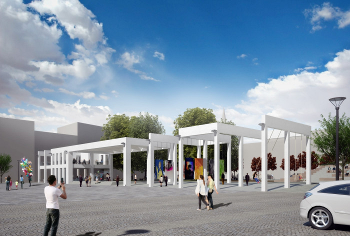 Revitalizace Náměstí Míru ve Zlíně, vizualizace, P.P. Architects