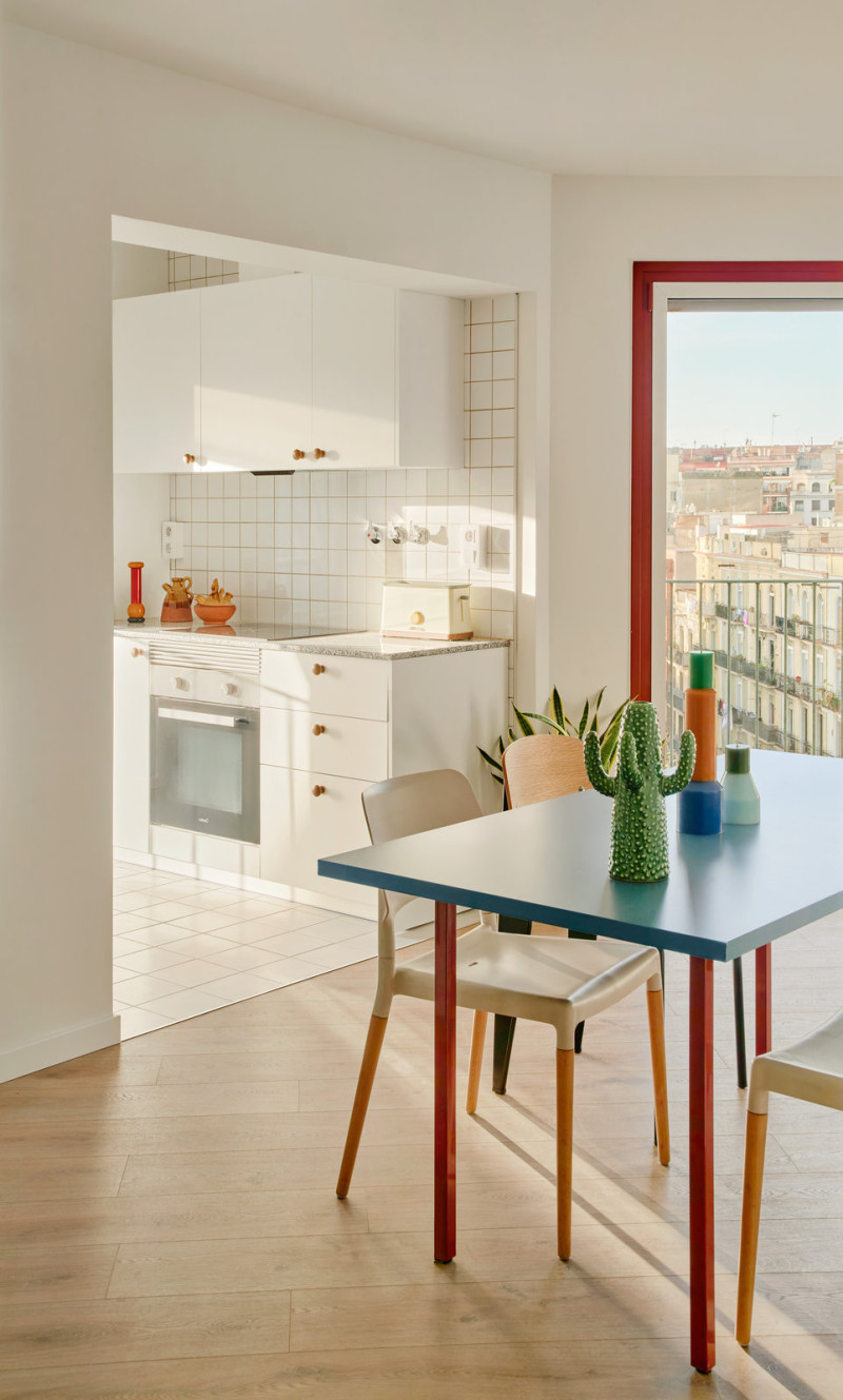 Byt s flexibilní dispozicí (Bytový dům La Comunidad Habitacional v Barceloně; Cierto Estudio)