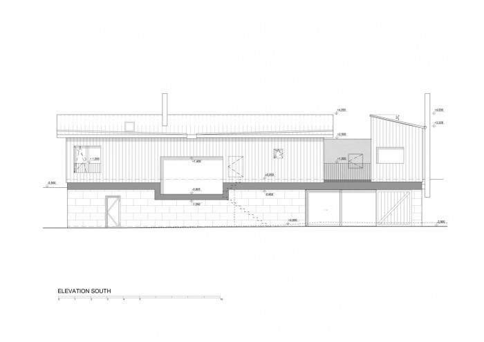 Dům za zdí, jižní pohled, Mjölk architekti