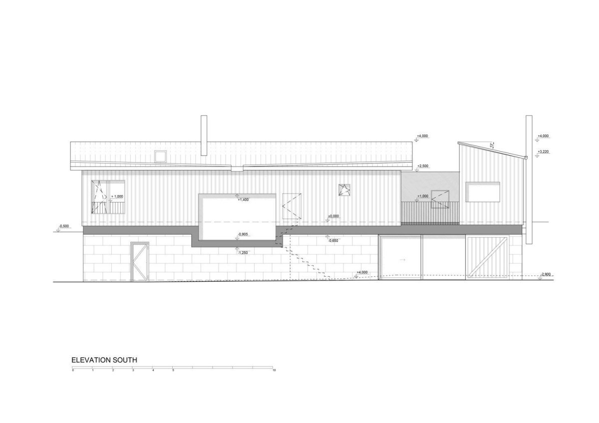 Dům za zdí, jižní pohled, Mjölk architekti