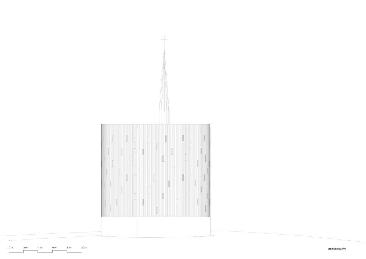 Pohled severní (Kaple Panny Marie Bolestné v Nesvačilce, studio RCNKSK)