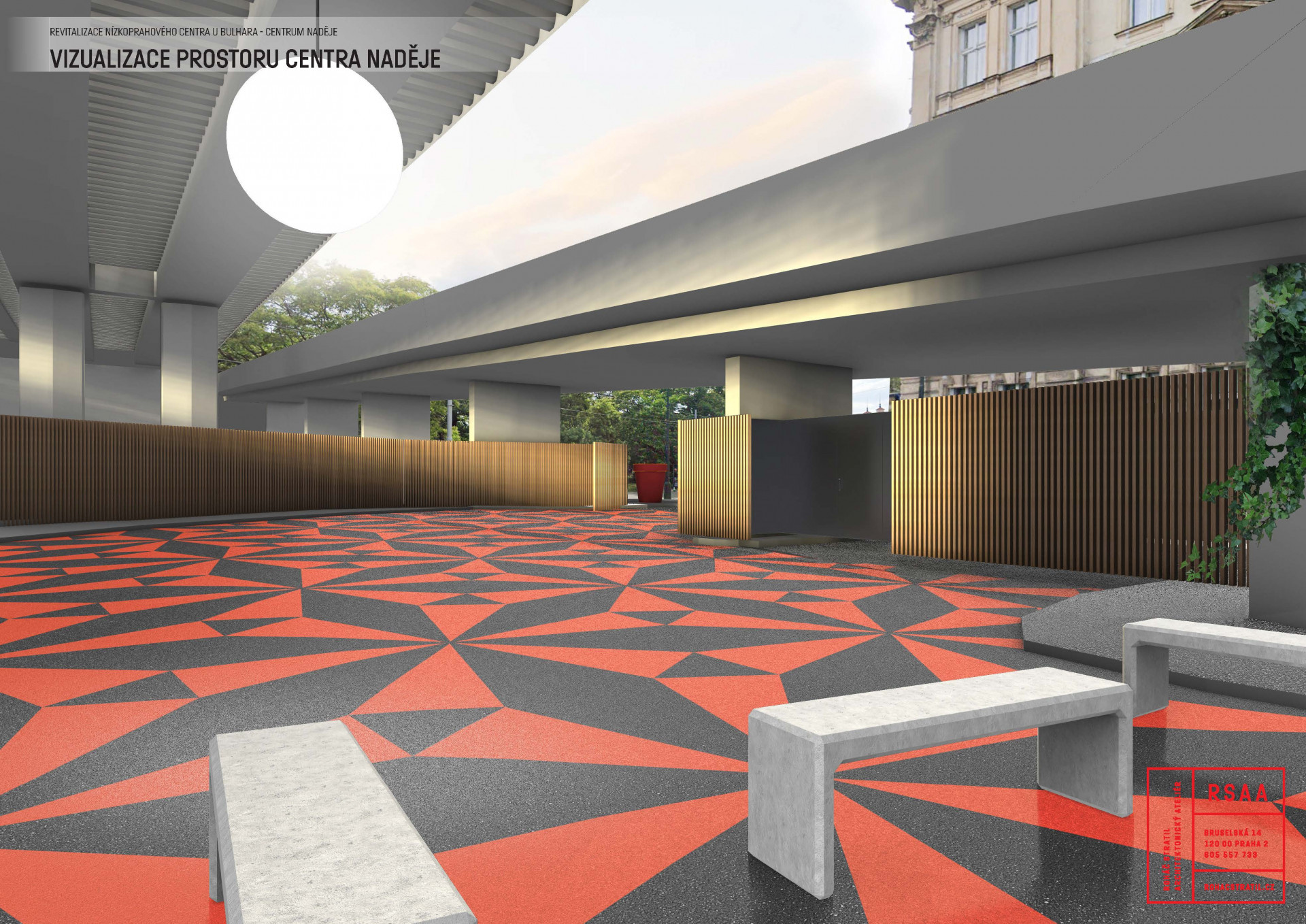 Vizualizace nového prostoru pod pražskou magistrálou