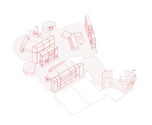 Axonometrie (Byt na Starém Městě; Facha architekti)