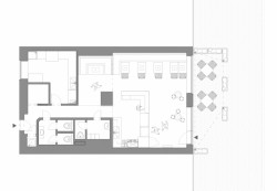 Interiér Cafe Smoo v Příbrami, půdorys, Michael Karnet