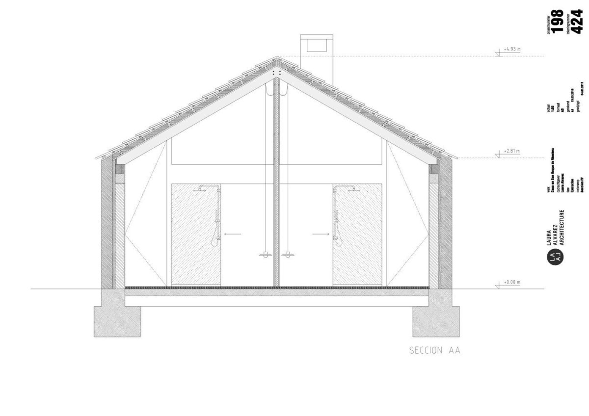 Villa Slow, řez, Laura Alvarez Architecture