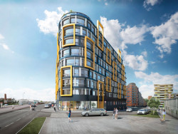 Polyfunkční dům Harfa Design Residence, vizualizace