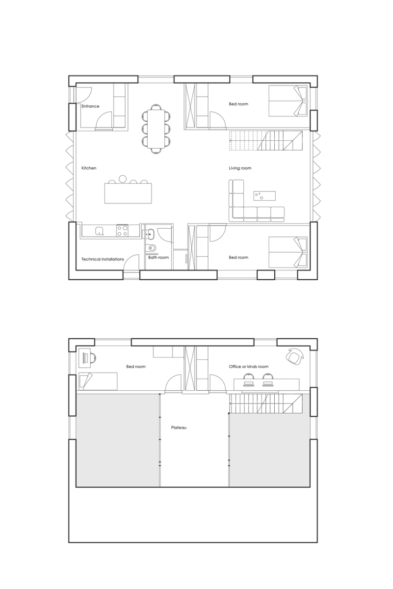 Arcgency,  WFH House, půdorysy – foto