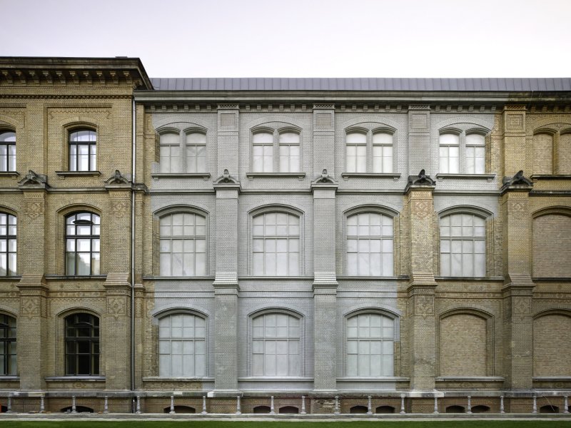 Rekonstrukce a rozšíření východního křídla Přírodovědného muzea, Berlín, 1995–2010 – východní fasáda