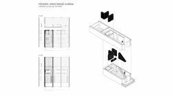 Lukáš Erban, Dům ve městě, půdorys a prostorové schéma mezonetu 02 - foto