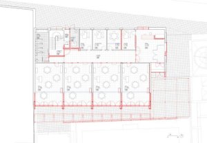Škola v Barceloně od Harquitectes, půdorys