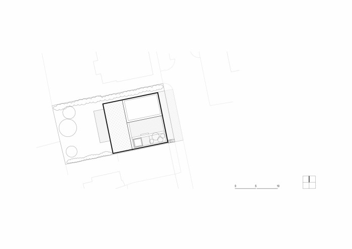 Rodinný dům v Praze-Zbraslavi, Mimosa architekti, situace