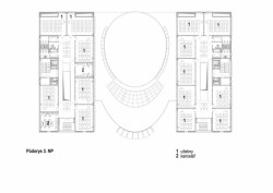 AI-DESIGN, Vzdělávací komplex UTB ve Zlíně, půdorys 3. NP