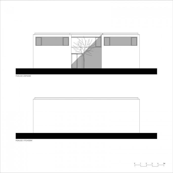 Rodinný dům Kostelec, pohled, Chládek architekti