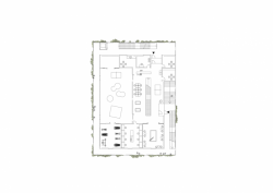 SLLA, Komunitní centrum Máj, půdorys 3. NP – foto