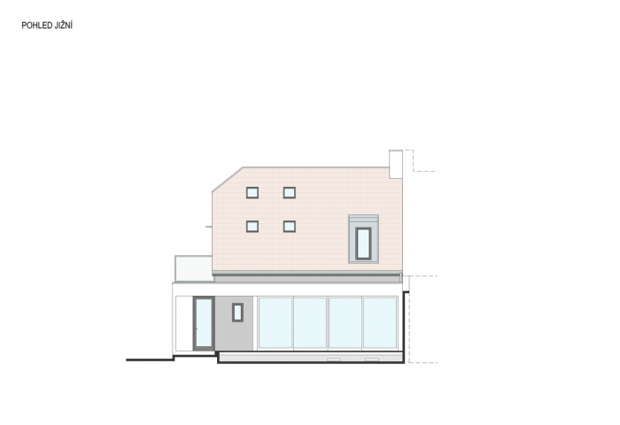 ARCHANTI, Rekonstrukce rodinného domu v Brně, pohled jižní – foto