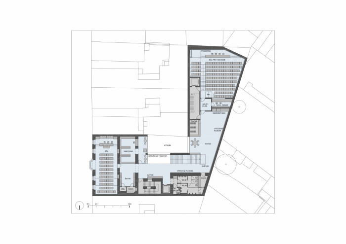 Dostavba a úpravy budovy ČKAIT, půdorys 2 NP, FAM ARCHITEKTI