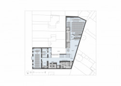 Dostavba a úpravy budovy ČKAIT, půdorys 2 NP, FAM ARCHITEKTI