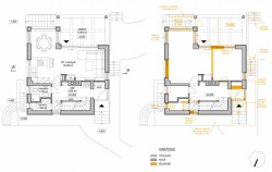 Rekonstrukce vily Propast, půdorys, Adam Rujbr Architects