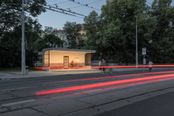 Rekonstrukce funkcionalistické zastávky od architekta Oskara Pořísky, Atelier RAW