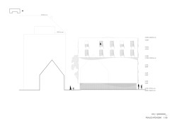 Pohled východní - architektonické návrhy řešení v průběhu projekční přípravy