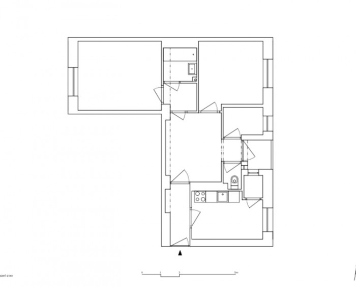 Byt Svätoplukova, Kilo / Honč, půdorys původní stav