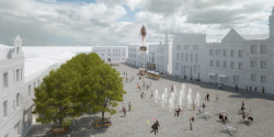 Návrh na úpravu náměstí v Benešově, vizualizace, Marcela Steinbachová, Vít Holý