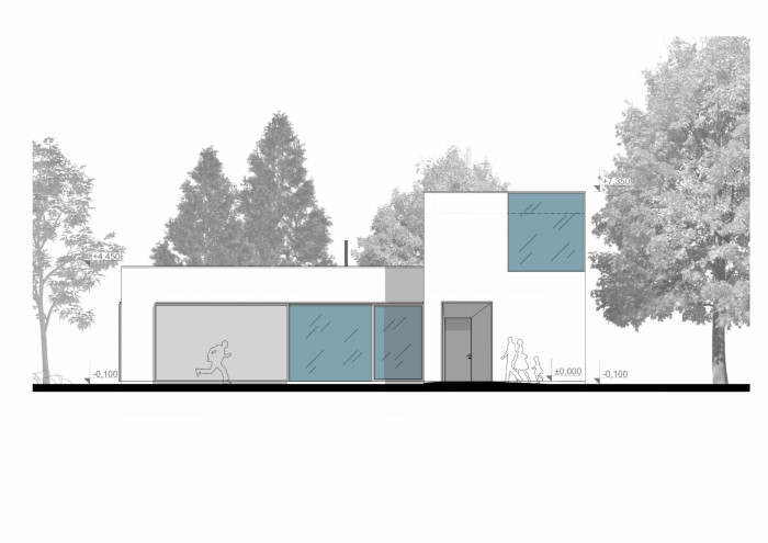 Výstavní galerie STAGE GARDEN, Janca architect / Karel Janča, pohled jihovýchodní