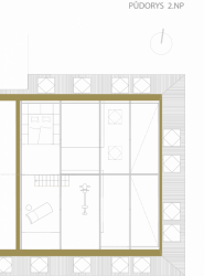 Marek Svoboda, Podkrovní byt Praha 7, půdorys patra - foto