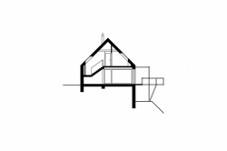 stempel & tesar architekti, Rodinný dům Karasy, příčný řez – foto