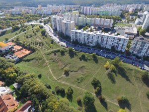Soutěž na návrh bytového komplexu Andromeda na sídlišti KVP v Košicích, řešené území.