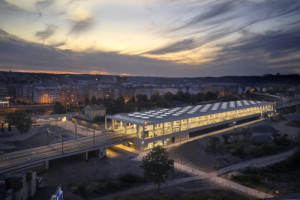 Nádraží Praha - Bubny navrhli Jakub Cigler Architekti a je po mnoha letech první novostavba nádražní budovy. "Vyniká čitelným návrhem, organizací, robustností použitého materiálu a zároveň překvapí hrou s denním světlem," píše porota.
