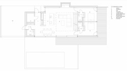 Vila v Lotyšsku, půdorys přízemí, OUTOFBOX architecture