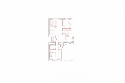 Byt stupňovitých objemů, alepreda architecture, půdorys