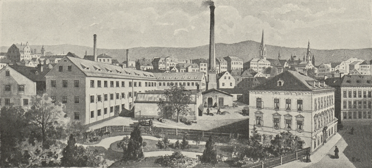 Areál Linserovy slévárny v 19. století