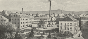 Areál Linserovy slévárny v 19. století