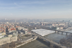 Filharmonie bude umístěná mezi Hlávkův most a Negrelliho viadukt.