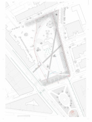 Landererov Park, půdorys, fbcc architecture