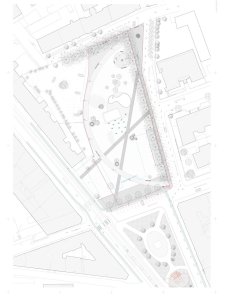 Landererov Park, půdorys, fbcc architecture