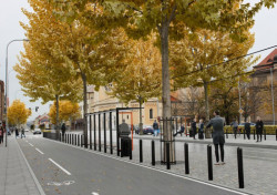 Vizualizace Klatovské třídy na Chodském náměstí.