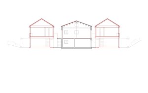 Rodinné komunitní bydlení ve Villy, Madeleine architectes, Studio François Nantermod: Řez