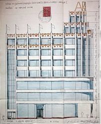 Původní výkres paláce ARA z ledna roku 1930.
