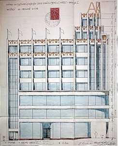 Původní výkres paláce ARA z ledna roku 1930.